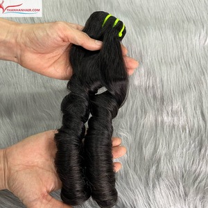 Màu Đen bouncy xoăn sợi ngang tóc bó thỏa thuận 100% Việt Nam con người nguyên tóc Trinh Nữ bán buôn tóc thô chưa có đánh giá - Product Image 5