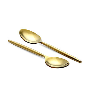Cuillère en métal doré personnalisée avec logo, best-seller pour les mariages, les restaurants et les hôtels, style moderne et luxueux, provenance d'Inde - Product Image 1