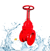 Vanne à boisseau en fonte à étanchéité souple résiliente DN40-300 Classe 150 AWWA C509 Connexion rapide Peinte en rouge pour hydrants