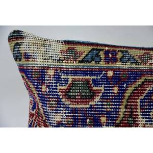 Multicolor 12x48 pulgadas Alfombra de lana Kantha Almohada artística con técnica de tejido de patrón vintage - Product Image 2