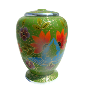 Urna de cremación para adultos de aluminio personalizada más vendida, diseño trasero, ataúd de cenizas de Metal, venta directa para suministros funerarios - Product Image 3