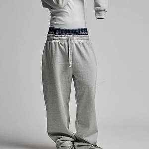 Pantalon décontracté pour homme, confortable, à double taille, coupe droite, brodé, doublé polaire, 100% coton, qualité supérieure, sur mesure, marque personnalisée - Product Image 2