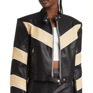 Chaqueta de bombardero universitaria Vintage Unisex para hombre, abrigo deportivo de talla grande, bordado a prueba de viento, ropa de calle de retales de cuero universitario - Product Image 1