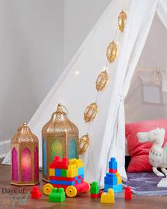 Mini Gold Iron <b>Moroccan</b> Pillar Holder Handmade Luxurious Elegant Indoor and Outdoor Lighting for Home Decorative Hanging - Product Image 6