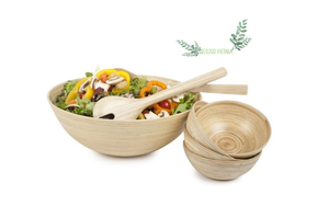 Échantillon gratuit bol en bambou naturel biologique/bol à fruits à salade en bambou avec couleur, taille et Logo personnalisés - Product Image 6