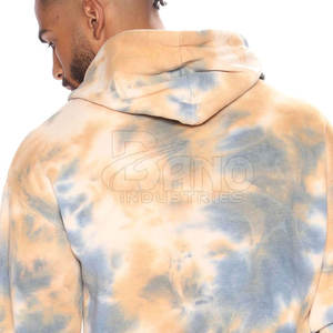 เสื้อฮู้ดดี้ไซส์ XS ผลิตจากโรงงาน ลายมัดย้อม สไตล์พรีเมียม ผ้าฝ้ายผสมโพลีเอสเตอร์เนื้อนุ่ม กันลม พิมพ์ลายเรียบ ผ้าฟลีซ เหมาะสำหรับฤดูใบไม้ร่วง สำหรับผู้ชาย - Product Image 4