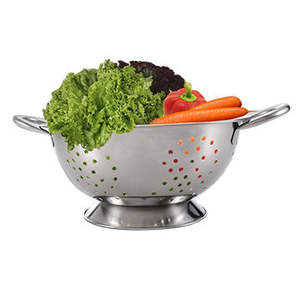 ถาดสแตนเลส 304 สำหรับล้างและสะเด็ดน้ำผักผลไม้ ใช้เป็นตะกร้ากรองน้ำ - Product Image 6