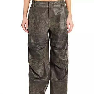 Pantalon de survêtement pour femme à taille mi-haute, élastique, coupe ample, en coton thermique, jambe large, écologique, respirant, streetwear, décontracté, hiver, ample - Product Image 1