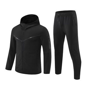 Ensemble de survêtement décontracté OEM personnalisé, respirant, coupe-vent, en polyester et coton, sans couture, anti-transpiration, avec cordon de serrage. - Product Image 2