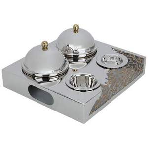 Juego de 2 Tazones de Chocolate de Metal con Acabado Pulido, Tazón de Chocolate Hecho a Mano de Calidad Superior con Soporte - Product Image 1