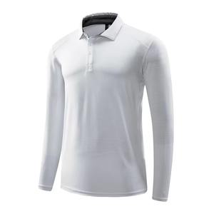 Nuevo Material 86% poliéster 14% Spandex hombres mujeres Unisex manga larga Camiseta Polo personalizado - Product Image 3