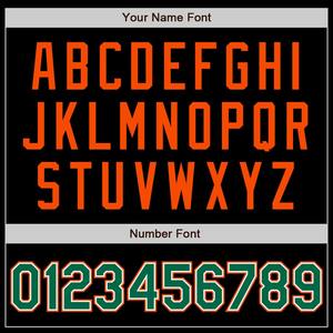 Custom Black Kelly Green-Orange Bomber Varsity Letterman Cremallera Chaqueta Cortavientos Streetwear vintage Hombres Varsity Jacket - Product Image 3