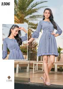 Nhà Sản Xuất Thời Trang Nữ Kurti Vải Lót In Họa Tiết Phong Cách Phương Tây Chất Lượng Cao Lạ Mắt Thiết Kế - Product Image 3