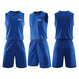 Ropa deportiva de baloncesto con logotipo personalizado hecho en fábrica, camisa transpirable de nuevo diseño y conjuntos de uniformes cortos con impresión por sublimación - Product Image 1