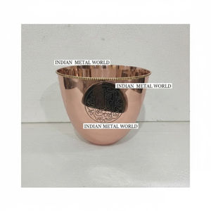 Tazón de Chocolate Hecho a Mano con Diseño Repujado en Cobre Puro, Tazón Decorativo Clásico para Servir en el Hogar, Hoteles y Ocasiones Especiales - Product Image 1