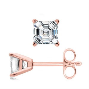 Asscher Cut Mens Diamond Single <b>Stud</b> <b>Earring</b> 0.30 Ct Lab Grown Diamond In Platinum Wedding Anniversary Gift - Product Image 3