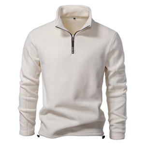 Ropa exterior fabricante cuarto cremallera en blanco personalizado venta al por mayor chaqueta cortavientos táctico hombres polar pulóver sudadera - Product Image 6