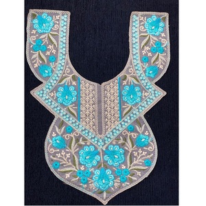 Embroidered Neck Patch / <b>Applique</b> for Kurti, Dress, and Garment Decoration Floral multicolor embroidery with artistic patterns - Product Image 6