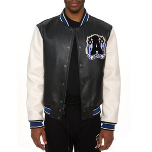 Chaquetas Avirex para hombre con bordado de fabricante OEM para ropa de calle chaqueta de cuero Avirex de alta calidad y precio económico para hombre - Product Image 3