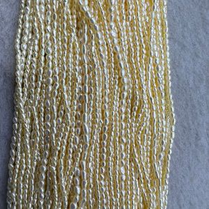 High Quality Japanese Keshi Golden Colour <strong>Pearls</strong> Baroque Keshi <strong>Fresh</strong> <strong>Water</strong> White Real Natural <strong>Pearl</strong> Strand <strong>Wholesale</strong> for DIY - Product Image 1