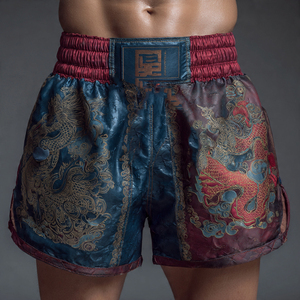 Pantalones Cortos de Muay Thai Lisos de Satén, Pantalones de Boxeo con Cintura Elástica, Sublimación, Pantalones Cortos de Muay Thai Personalizados para Hombre - Product Image 1