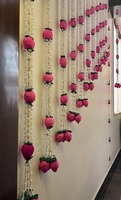 Mogra karangan bunga tali Lotus, latar belakang panggung, dekorasi Ganpati, hiasan langavoni Onam Pongal, dekorasi Diwali, dekorasi Pooja