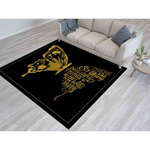 Tapis imprimé papillon, design tendance Be Happy pour salon, décoration de bureau, tapis fin non tissé - Product Image 3