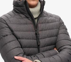 Chaqueta acolchada de lana de alta calidad para hombre más vendida, soporte de tela transpirable con capucha, estilo callejero, cremallera de invierno teñida lisa - Product Image 2