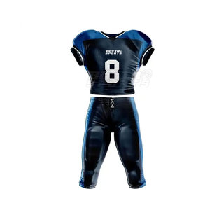 Uniforme de football américain de haute qualité 100% polyester respirant manches courtes ensemble de prix bas - Product Image 1