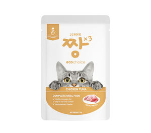JJANG 3pcs Eco 100% Naturel Thon Poulet Poche Humide Riche En Protéines Chat Nourriture Santé Des Articulations 70g En Gros - Product Image 1