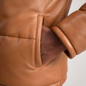 Veste matelassée réversible Gordon Tan en peau de mouton avec capuche, style streetwear décontracté, fermeture éclair, imperméable, pour l'hiver et les activités de plein air, ODM XS 6XL - Product Image 6