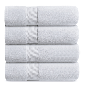 Vente en gros 100% coton Serviettes de bain spa blanches Hôtel de luxe Logo personnalisé Ensembles de serviettes mains durables Fournisseur de spa de salon - Product Image 3