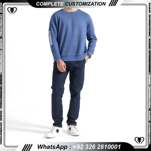 Venta caliente de moda al por mayor de los hombres sudadera de algodón de lana de cuello redondo personalizado sudaderas para los hombres - Product Image 5