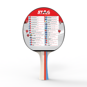Raquette de tennis de table Stag Iconic Super Professional, en bois et caoutchouc, avec picots longs, en fibre de carbone, super raquettes de tennis de table - Product Image 2