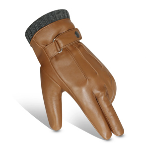 Gants en peau de mouton personnalisés de haute qualité en cuir véritable, confortables et chauds, coupe-vent, pour les fêtes quotidiennes et les sports cyclistes. - Product Image 4