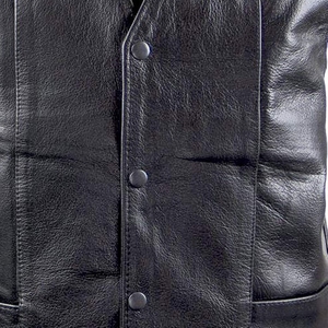 Gilet en cuir véritable pour homme, nouvelle arrivée, style décontracté, col en V - Product Image 6