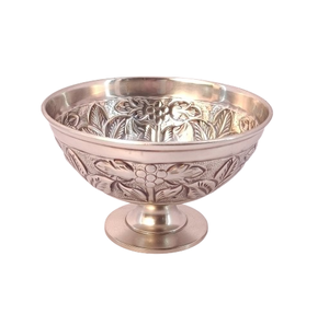 Frutero de Metal de Latón chapado en plata en relieve con diseño Floral antiguo, técnica personalizada, pantalla de mesa, fruta seca, Chocolate - Product Image 3