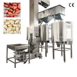 Hiệu quả cao Tự động PLC điều khiển đậu phộng blanching máy không khí-powered Snack chế biến phù hợp trọng lượng động cơ mang - Product Image 3