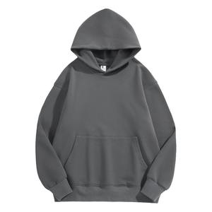 Sudadera con capucha de gran tamaño de alta calidad para hombre, material de algodón de lana pesada, ropa de calle urbana, jersey con logotipo bordado o estampado OEM ODM - Product Image 2