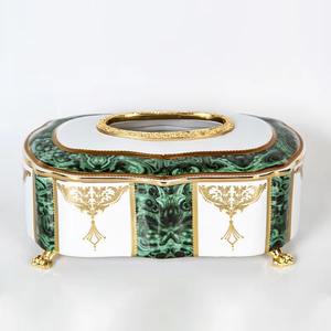 ที่ใส่กระดาษเช็ดปากแบบโลหะสีทองพร้อมเคลือบสีสำหรับตกแต่งโต๊ะดีไซน์สุดสร้างสรรค์ - Product Image 6