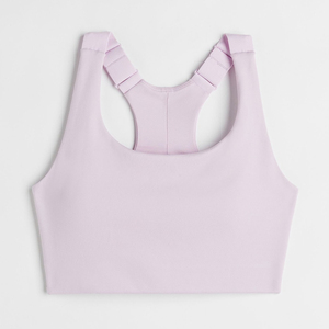 Sports Bra Women's High Support Racerback Yoga Workout Comfortable Lightweight Front Logo Athletic Training - Product Image 1