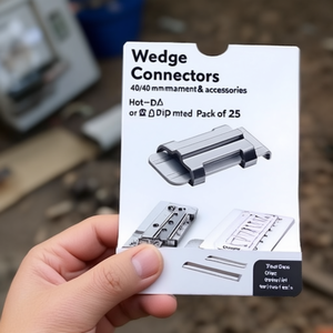 Wedge Connectors 40/40 mm or 10/8 mm Hot-Dip Galvanized Steel Pack of 25 - Product Image 3
