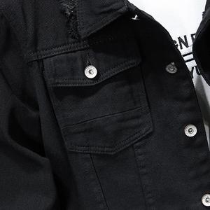 Veste en jean bleue personnalisée pour hommes avec broderie personnalisée Veste en jean personnalisable pour hommes vente en gros - Product Image 5