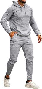 Custom for Fleece Unisex Hoodie Pants Set with Drawstring Closure Breathable <b>Spandex</b>/Polyester <b>Fabric</b> Winter Tracksuit - Product Image 6
