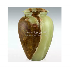 โกศเผาหินอ่อนสีเขียวประดับตกแต่งทำจากหินโมราสีเขียวธรรมชาติงานตามสั่ง - Product Image 2