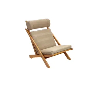 Best Verkopende Outdoor Houten Met Kussen Ligstoelen Custom Opvouwbare Comfortabele Strandstoelen