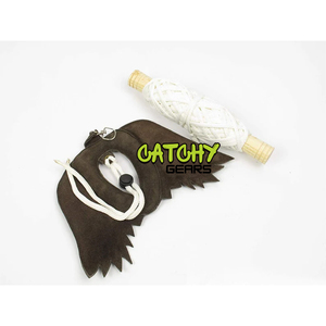 Señuelos de cuero de vaca de calidad superior personalizados, negro, blanco para cetrería, juegos al aire libre, señuelos de Halcón Negro marino para señuelo de caza - Product Image 6