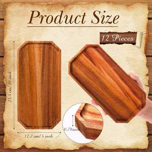 Plateau à charcuterie rectangulaire en bois, plateau à fromage, cadeaux d'affaires écologiques, ustensiles de cuisine faciles à nettoyer, vente en gros - Product Image 5