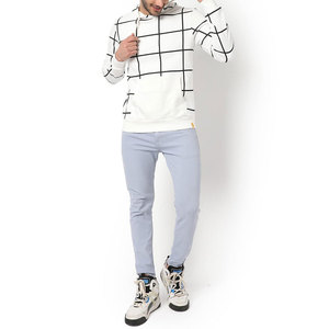 Venta al por mayor 100% algodón hombres sudaderas con capucha moda último diseño contraste color estampado cuello con capucha logotipo personalizado liso teñido invierno - Product Image 4