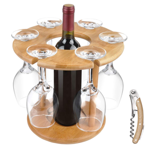 Support de verre en bois personnalisé support en métal support de stockage personnalisé base en bois prix de gros - Product Image 4